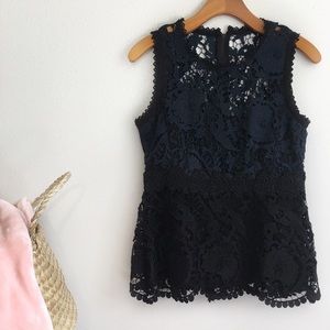 Nanette Lepore | Rococco Lace Sleeveless Blouse